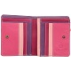 1642 Multi Colour Small Zip Around Leather Purse