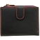 1642 Multi Colour Medium Zip Around Leather Tab Purse (Black)