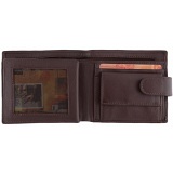 1642 Leather Notecase Wallet with Coin Pocket and Zip Note Section