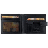 1642 Leather Two Fold Notecase Wallet with Zip Coin Pocket