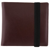 1642 Leather Two Fold Notecase Wallet with Black Elastic Fastener