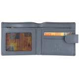 1642 Leather Two Fold Notecase Wallet with Zipped Note Section