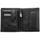 1642 Leather Two Fold Notecase Wallet with Zip Coin Pocket