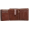 1642 Vachetta Two Fold Mens Vertical Leather Wallet with Coin Pocket