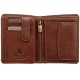 1642 Vachetta Two Fold Mens Vertical Leather Wallet with Coin Pocket