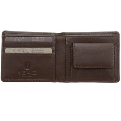 1642 Leather Two Fold Notecase Wallet with Coin Pocket