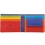 1642 Multi Colour Two Fold Leather Wallet with Coin Pocket Black / Multi Colour