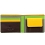 1642 Multi Colour Two Fold Leather Wallet with Coin Pocket Brown / Multi a 