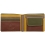 1642 Multi Colour Two Fold Leather Wallet with Coin Pocket Brown / Multi Colour 