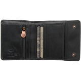1642 Three Fold Leather Wallet with Press Stud Fastening