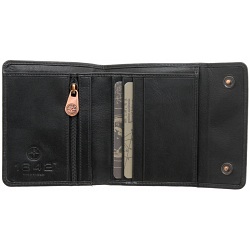 1642 Three Fold Leather Wallet with Press Stud Fastening