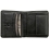1642 Vachetta Two Fold Mens Vertical Leather Wallet with Coin Pocket Black