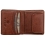 1642 Vachetta Two Fold Mens Vertical Leather Wallet with Coin Pocket Brown