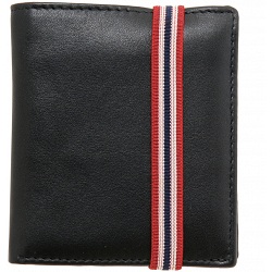 1642 Leather Two Fold Notecase Wallet with Elastic Fastener