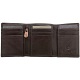 1642 Leather Three Fold Notecase Wallet with Zip Pocket