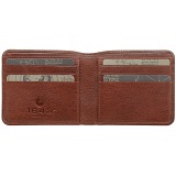 1642 Vachetta Two Fold Leather Credit Card Holder / Note Wallet