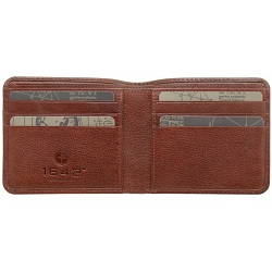 1642 Vachetta Two Fold Leather Credit Card Holder / Note Wallet