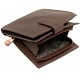 1642 Two Fold Mens Leather Tab Wallet with Coin Tray