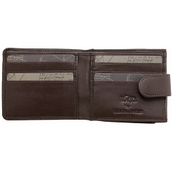 1642 Leather Two Fold Notecase Wallet with Rear Coin Pocket