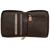 1642 Leather Zip Around Notecase Wallet with Coin Pocket