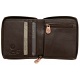 1642 Leather Zip Around Notecase Wallet with Coin Pocket