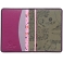1642 Buttons Applique Leather Passport Holder and Luggage Tag