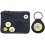 1642 Buttons Applique Zip Top Coin Purse and Keyring Gift Set Navy