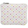 1642 Polka Leather Coin Purse and Mirror Gift Set (White)