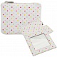 1642 Polka Leather Coin Purse and Mirror Gift Set (White)