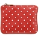 1642 Polka Leather Coin Purse and Mirror Gift Set (Red)