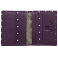 1642 Polka Slim Leather Credit Card Holder / Wallet (Purple)