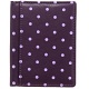 1642 Polka Slim Leather Credit Card Holder / Wallet (Purple)