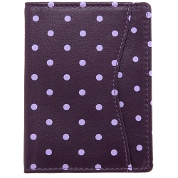 1642 Polka Travel Pass / Oyster Card Holder Wallet (Purple)