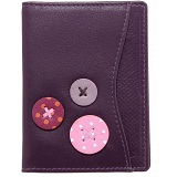 1642 Buttons Leather Travel Pass / Oyster Card Holder Wallet