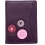 1642 Buttons Leather Travel Pass / Oyster Card Holder Wallet Purple