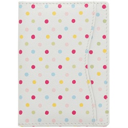 1642 Polka Dots Travel Pass / Oyster Card Holder Wallet (White)