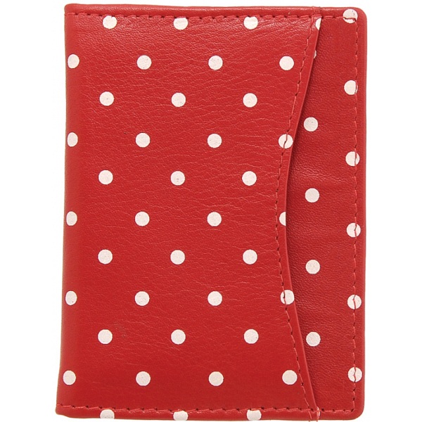 1642 Polka Travel Pass / Oyster Card Holder Wallet (Red)