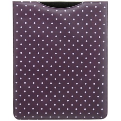 1642 Polka Dots iPad Sleeve / Leather Apple iPad Case (Purple)