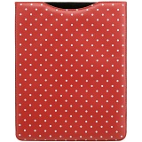 1642 Polka Dots iPad Sleeve / Leather Apple iPad Case (Red)