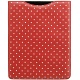 1642 Polka Dots iPad Sleeve / Leather Apple iPad Case (Red)