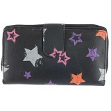 1642 Stars Large Leather Flap Over Purse with Coin Pocket