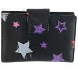 1642 Stars Medium Leather Flap Over Purse with Coin Pocket
