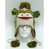 Animal Beanies Green Monster Woollen Adult / Kids Winter Beanie Cap / Hat