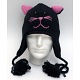 Animal Beanies Black Cat Woollen Adult / Kids Winter Beanie Cap / Hat