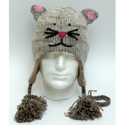 Animal Beanies Grey Mouse Woollen Adult / Kids Winter Beanie Cap / Hat