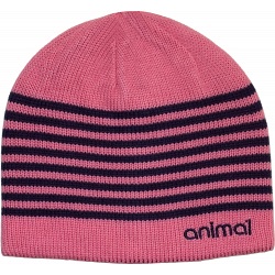 Animal Dillera Womens Reversible Pink / Navy Winter Beanie Hat