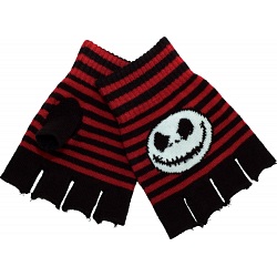 The Nightmare Before Christmas Stripe Fingerless Winter Gloves / NBX / NBC