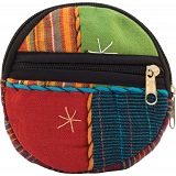 Baeres Circular Patchwork Mini Bag / Hippie Chic Coin Purse