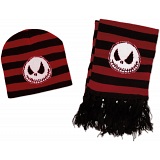 The Nightmare Before Christmas Red Winter Beanie and Scarf Set / NBX / NBC