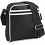 BagBase Retro Styled Mini Reporter / Small Shoulder Bag Black / White
